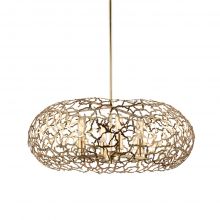 ZEEV Lighting CD10030-8-SG - Helios 22" 8-Light, Organic Oval Chandelier in Satin Gold
