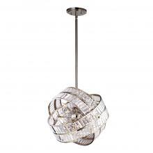 ZEEV Lighting CD10072-8-PN - Una 22" 8-Light, Orbital Crystal Chandelier in Polished Nickel