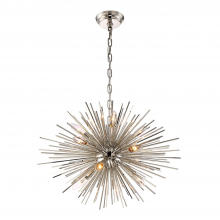 ZEEV Lighting CD10159-12-PN - Burst 24" 12-Light, Sputnik in Polished Nickel