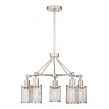ZEEV Lighting CD10183-5-BN - Geminus 22" 5-Light, Industrial Chandelier in Brushed Nickel