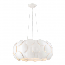 ZEEV Lighting CD10188-6-GWH - Crown 20" 6-Light, Designer Dome Pendant in Gloss White