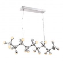 ZEEV Lighting CD10190-LED-CH - Molecule 45" LED 20-Light, Abstract Linear in Polished Chrome