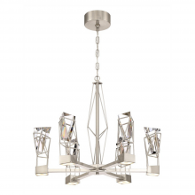ZEEV Lighting CD10253-LED-SN - Gem 24" Geometric Crystal LED Chandelier in Satin Nickel