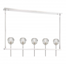 ZEEV Lighting CD10269-5-PN - Parisian 46" 5-Light, Crystal Linear in Polished Nickel