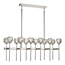 ZEEV Lighting CD10304-12-PN - Parisian 48" 12-Light, Crystal Linear in Polished Nickel