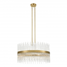ZEEV Lighting CD10313-22-AGB - Citadel 32" 22-Light, Glass Stem Chandelier in Aged Brass