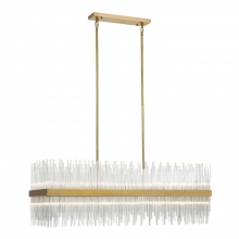 ZEEV Lighting CD10314-32-AGB - Citadel 48" 32-Light, Glass Stem Chandelier in Aged Brass