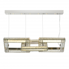ZEEV Lighting CD10323-6-PN - Lincroft 52" 6-Light, Crystal Linked Chandelier in Polished Nickel