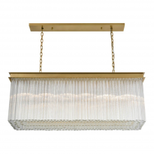 ZEEV Lighting CD10328-20-AGB - Lumineer 48" 20-Light, Crystal Dinning Chandelier in Aged Brass