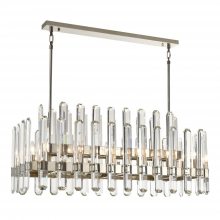 ZEEV Lighting CD10333-14-PN - Clarion 48" 14-Light, Vertical Crystal Tier Chandelier in Nickel