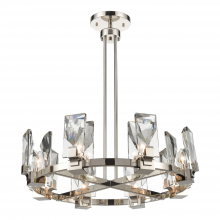 ZEEV Lighting CD10347-8-PN - 8-Light 32" Polished Nickel Wheel Styled Chandelier
