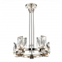 ZEEV Lighting CD10354-6-PN - Horizon 24" 6-Light, Round Crystal Pendant in Polished Nickel