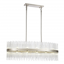 ZEEV Lighting CD10383-24-PN - Citadel 48" 24-Light, Oval Glass Stem Chandelier in Polished Nickel