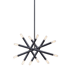 ZEEV Lighting CD10387-12-MBK - Mandelorian 21" 12-Light Adjustable Sputnik in Matte Black