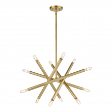 ZEEV Lighting CD10388-12-AGB - Mandelorian 21" 12-Light Adjustable Sputnik in Aged Brass