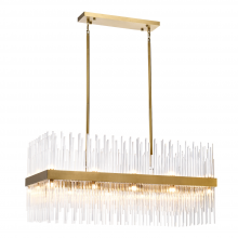 ZEEV Lighting CD10406-24-P-AGB - Citadel 36" 24-Light, Glass Stem Chandelier in Aged Brass