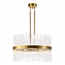 ZEEV Lighting CD10407-16-P-AGB - Citadel 26" 16-Light, Glass Stem Drum Chandelier in Aged Brass
