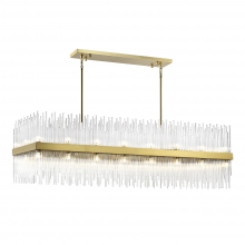 ZEEV Lighting CD10517-36-P-AGB - Citadel 60" 36-Light, Glass Stem Dinning Chandelier in Aged Brass
