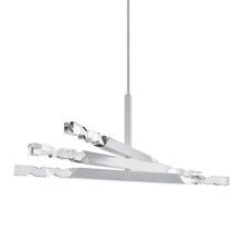 ZEEV Lighting CD11342-LED-6-2x2-MW - Mamadim 48" LED 6-Light, Crystal Chandelier in Matte White