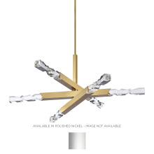 ZEEV Lighting CD11343-LED-6-2x2-PN - Mamadim 48" LED 6-Light, Crystal Chandelier in Polished Nickel