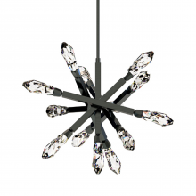 ZEEV Lighting CD11418-LED-13-SBB - Angelus 34" LED 13-Light, Crystal Sputnik in Aged Brushed Black