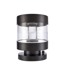 ZEEV Lighting EBP11121-LED-9R-MBK - Claro Outdoor LED 9" Round Glass Crystal Bollard in Matte Black
