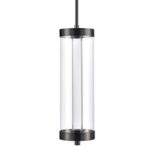 ZEEV Lighting EP11119-LED-24R-MBK - Claro Outdoor LED 24" Round Glass Crystal Pendant in Matte Black