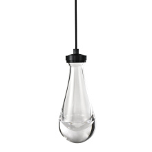 ZEEV Lighting MP10904-LED-SBB - Vaso Water Drop LED Mini-Pendant in Satin Brushed Black