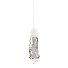 ZEEV Lighting MP11402-LED-MW - Angelus LED 1-Light, Crystal Mini-Pendant in Matte White