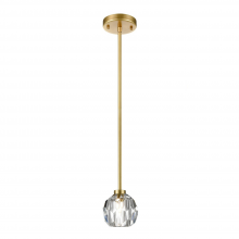ZEEV Lighting MP40035-1-AGB - Parisian Crystal Mini-Pendant in Aged Brass