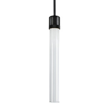 ZEEV Lighting P11704-LED-SBB-G2 - Zigrina 18" Clear Glass LED Pendant with Knurl Ring Black
