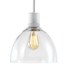 ZEEV Lighting P11706-E26-MW-G12 - Zigrina Glass Dome E26 Pendant with Knurled Ring Matte White