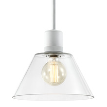 ZEEV Lighting P11706-E26-MW-G13 - Zigrina Glass Cone E26 Pendant with Knurled Ring Matte White