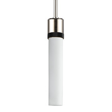 ZEEV Lighting P11707-E26-PN-K-SBB-G7 - Zigrina 12" Nickel Glass E26 Pendant in Nickel with Knurled Ring in Black