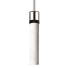 ZEEV Lighting P11707-E26-PN-K-SBB-G9 - Zigrina 12" Alabaster E26 Pendant in Nickel with Knurled Ring in Black