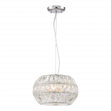 ZEEV Lighting P30080-6-CH - Lunar 16" 6-Light, Crystal Drum Pendant in Polished Chrome