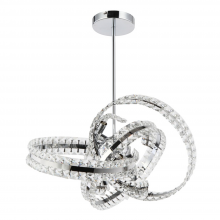 ZEEV Lighting P30092-6-CH - Knot 19" 6-Light, Orbital Crystal Pendant in Polished Chrome