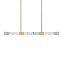 ZEEV Lighting PL11345-LED-49-2x2-AGB - Mamadim 49" LED 4-Light, 2"x2" Crystal Linear in Aged Brass