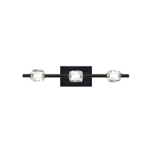ZEEV Lighting VL10813-18-LED-3-18-BX - Diamante 18" LED 3-Light, Crystal Bath Bar in Oxide Black