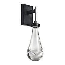 ZEEV Lighting WS10908-LED-SBB - Vaso Water Drop LED Wall Sconce in Satin Brushed Black