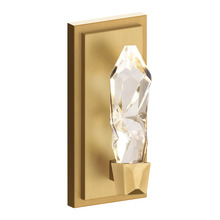 ZEEV Lighting WS11405-LED-1-AGB - Angelus LED 1-Light, Crystal Vertical Wall Sconce in Aged Brass