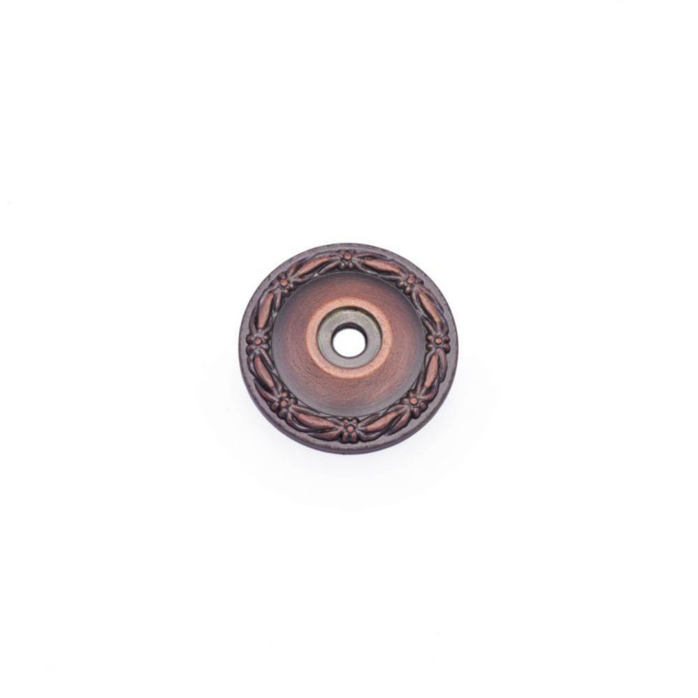 Flat Deco-Leaf Knob Backplate