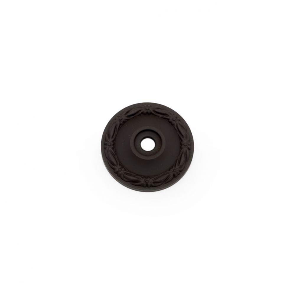 Flat Deco-Leaf Knob Backplate