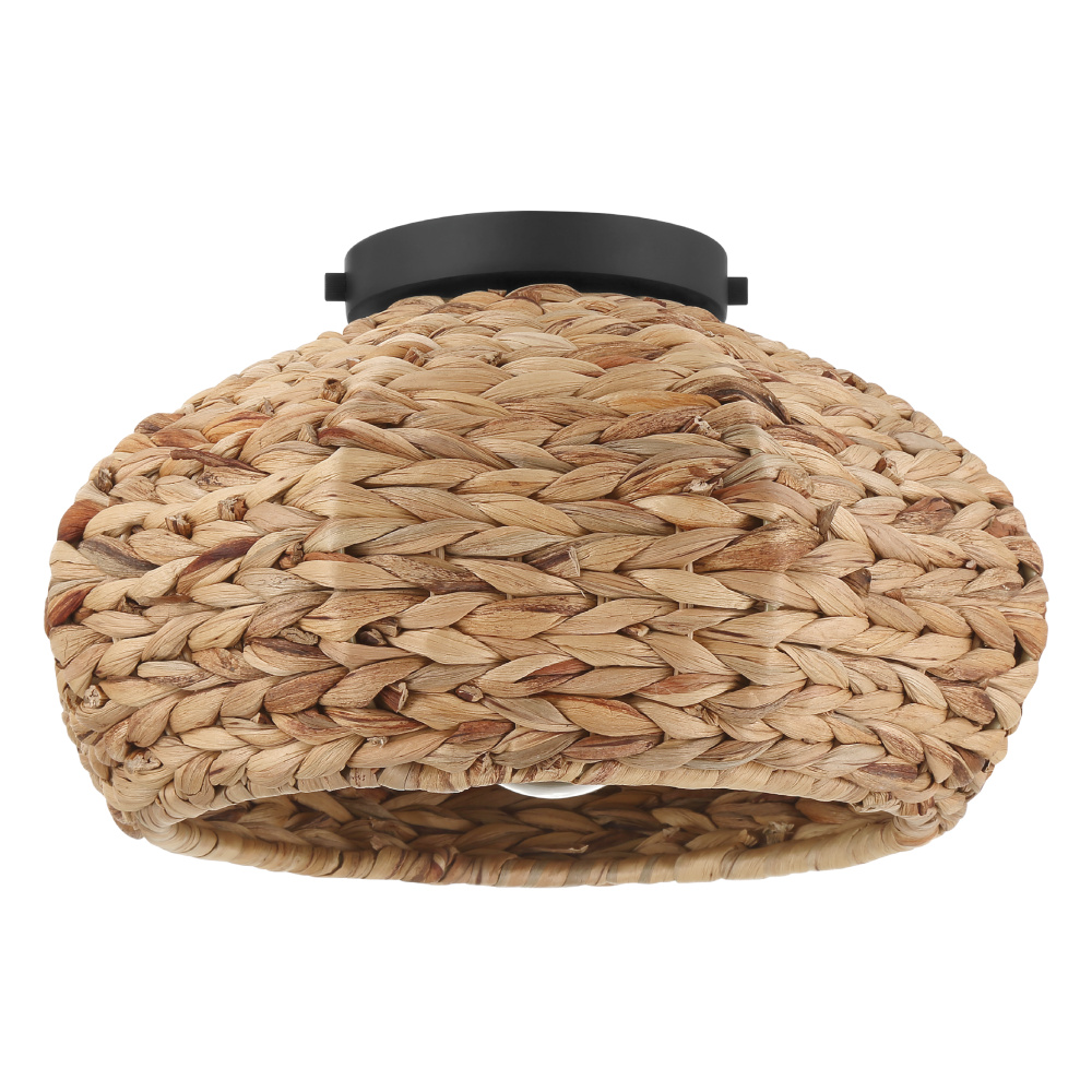 Hunter Cambria Matte Black 1 Light Medium Flush Mount Ceiling Light Fixture