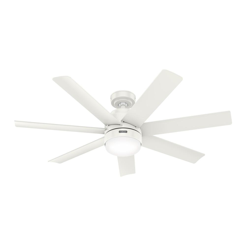 Hunter 52 inch Brazos ENERGY STAR® Fresh White Damp Rated Ceiling Fan with LED Lt Kit