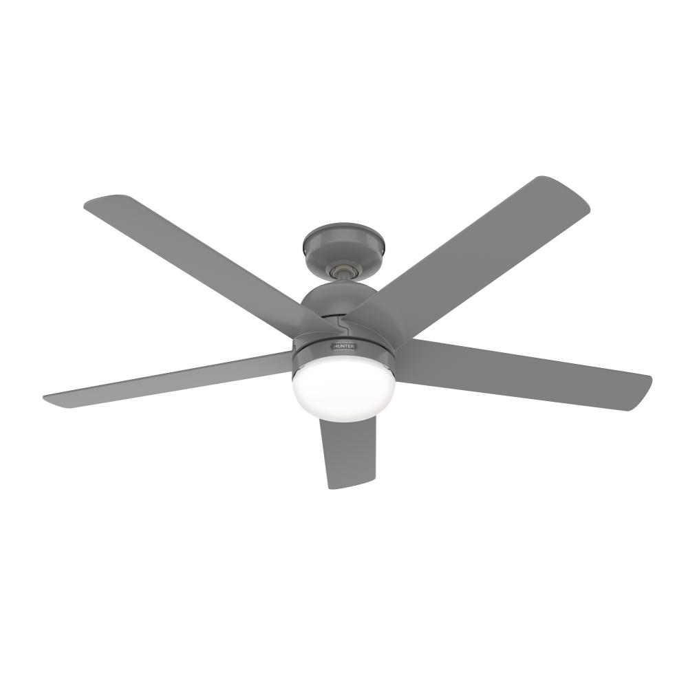Hunter 52 in Anorak Quartz Grey WeatherMax Indoor / Outdoor Ceiling Fan with LED Lt Kit