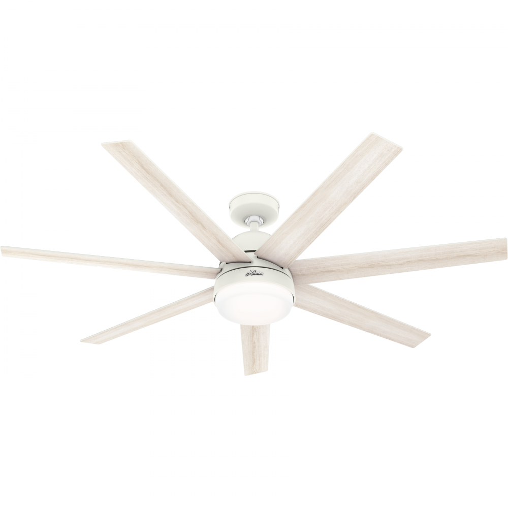 Hunter 60 inch Phenomenon Wi-Fi ENERGY STAR® Matte White Ceiling Fan with LED Lt Kit