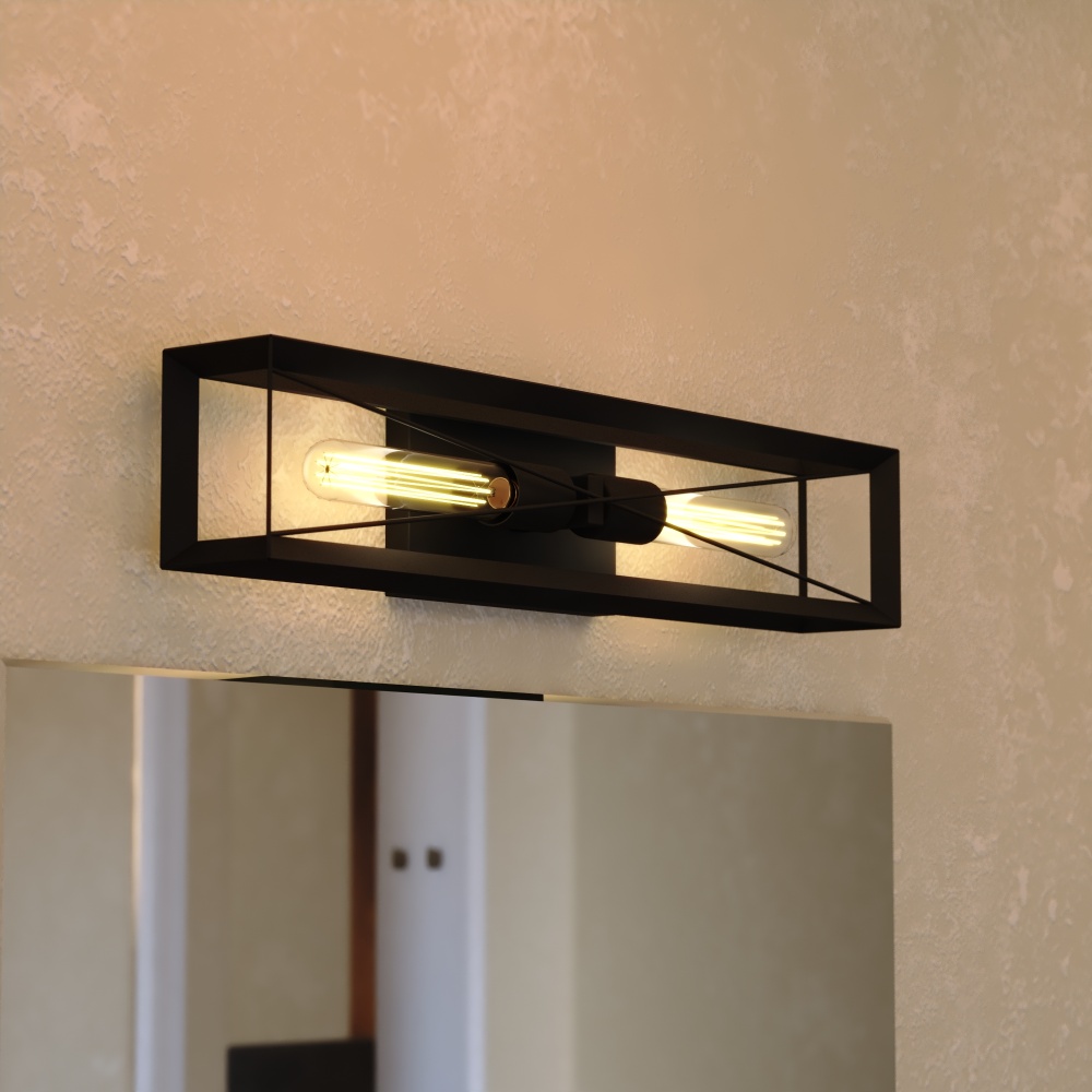 Milton 24-in. W 2 Light Wall Light Matte Black