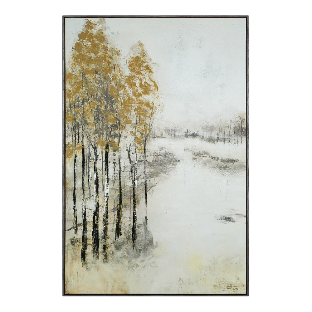 Illia 60&#34; H x 40&#34; W Canvas Art, Beige