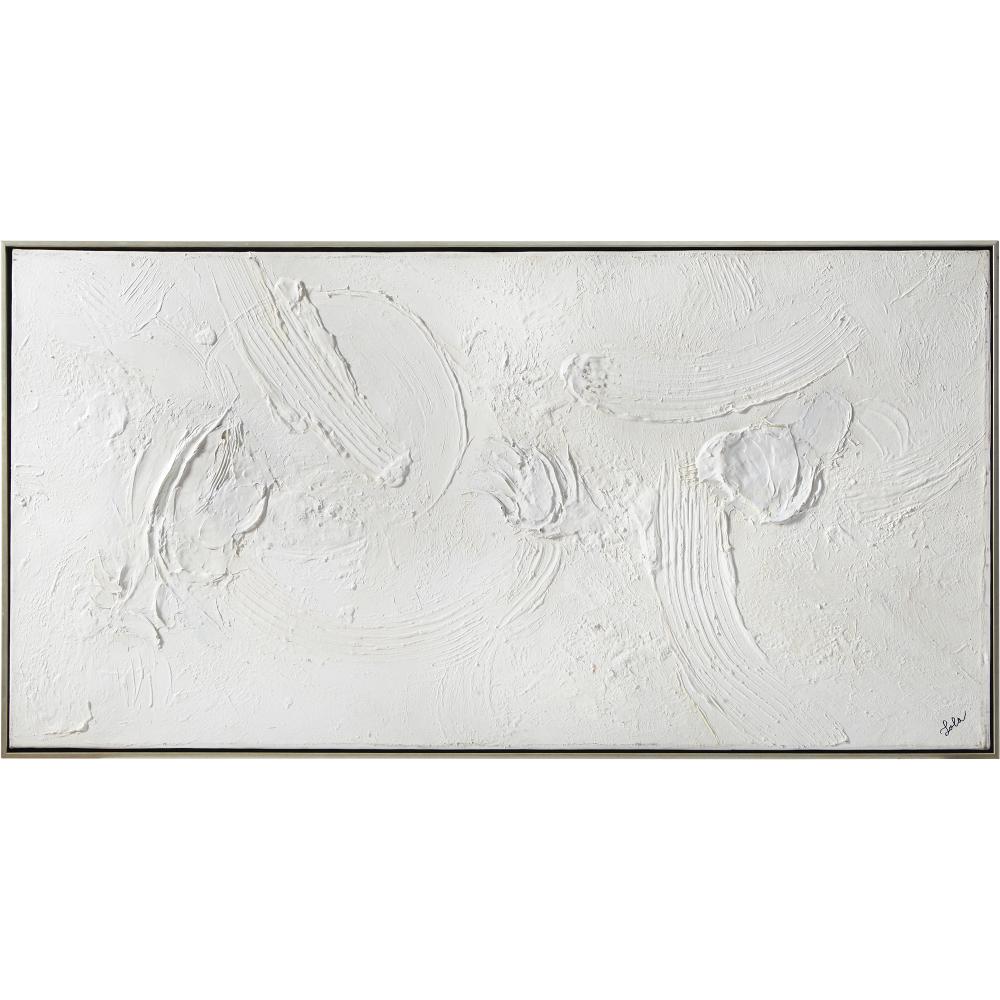 Yanno 30&#34; Wide Canvas Art, Silver